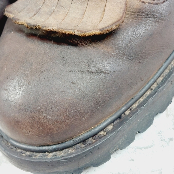 Justin Boots Brown Distressed Leather Gore-Tex Lace Up Ankle Boots E681 main image 6